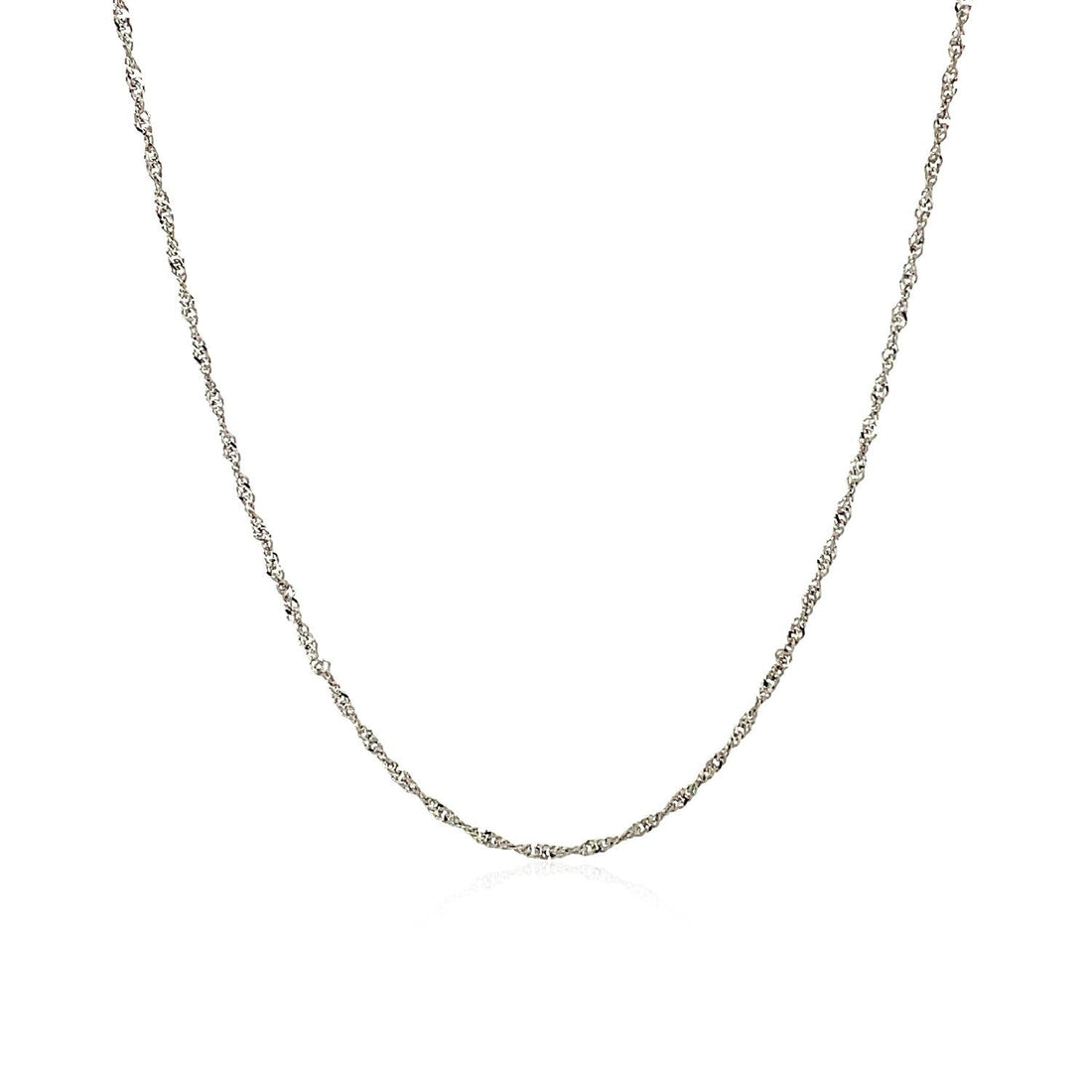 10k White Gold Singapore Chain 1.0mm by Bids.com