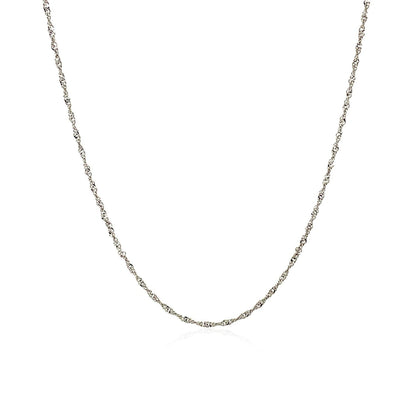 10k White Gold Singapore Chain 1.0mm by Bids.com