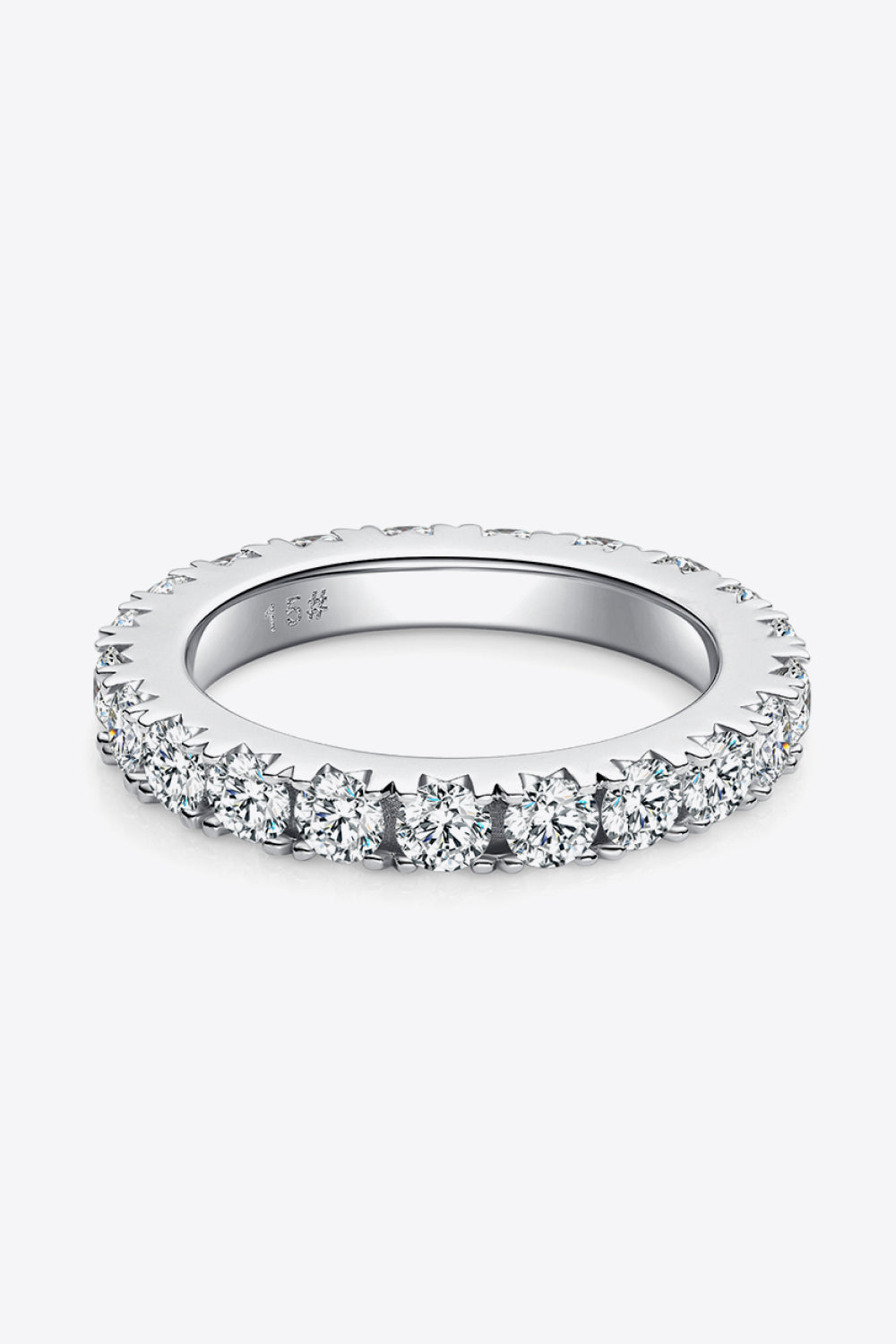 2.3 Carat Sparkala™ Eternity Ring (Platinum Over Pure Sterling Silver) - DestGlow