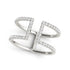 14k White Gold Modern Dual Band Style Diamond Ring (1/2 cttw) by Bids.com