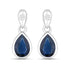 1.65 Carat Genuine Blue Sapphire and White Diamond 10K White Gold Earrings by Bids.com