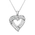 Sterling Silver 7/8 cttw Baguette Diamond Heart Pendant Necklace (I-J, I2-I3) by Bids.com