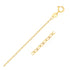 14k Yellow Gold Faceted Cable Link Chain 1.3mm by Bids.com