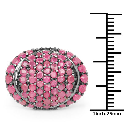 3.35 Carat Genuine Ruby .925 Sterling Silver Ring by Bids.com