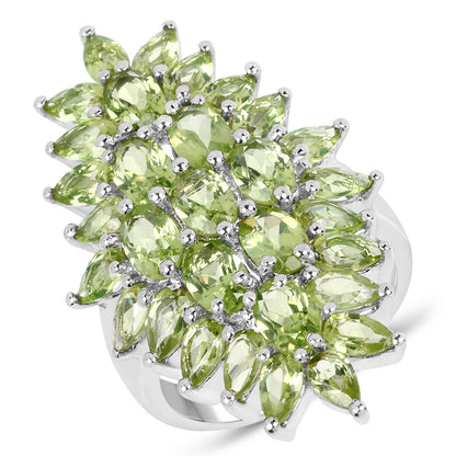 8.89 Carat Genuine Peridot .925 Sterling Silver Ring by Bids.com