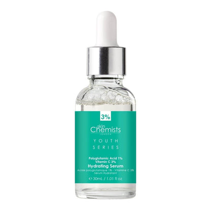 Hydrating Serum Polyglutamic Acid 1%, Vitamin C 3% 30ml by skinChemists US