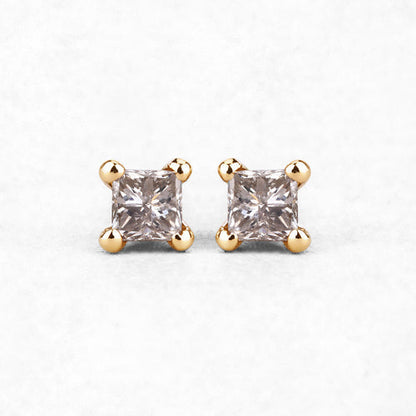 0.31 Carat Genuine Champagne Diamond 14K Yellow Gold Earrings (I1-I2)  DestGlow