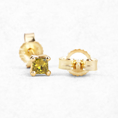 0.25 Carat Genuine Yellow Diamond 14K Yellow Gold Earrings (SI1-SI2)  DestGlow