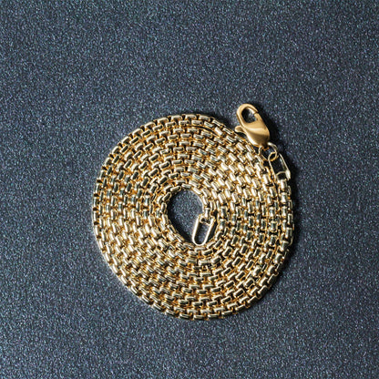14k Yellow Gold Solid Round Box Chain 2.5 mm by Bids.com