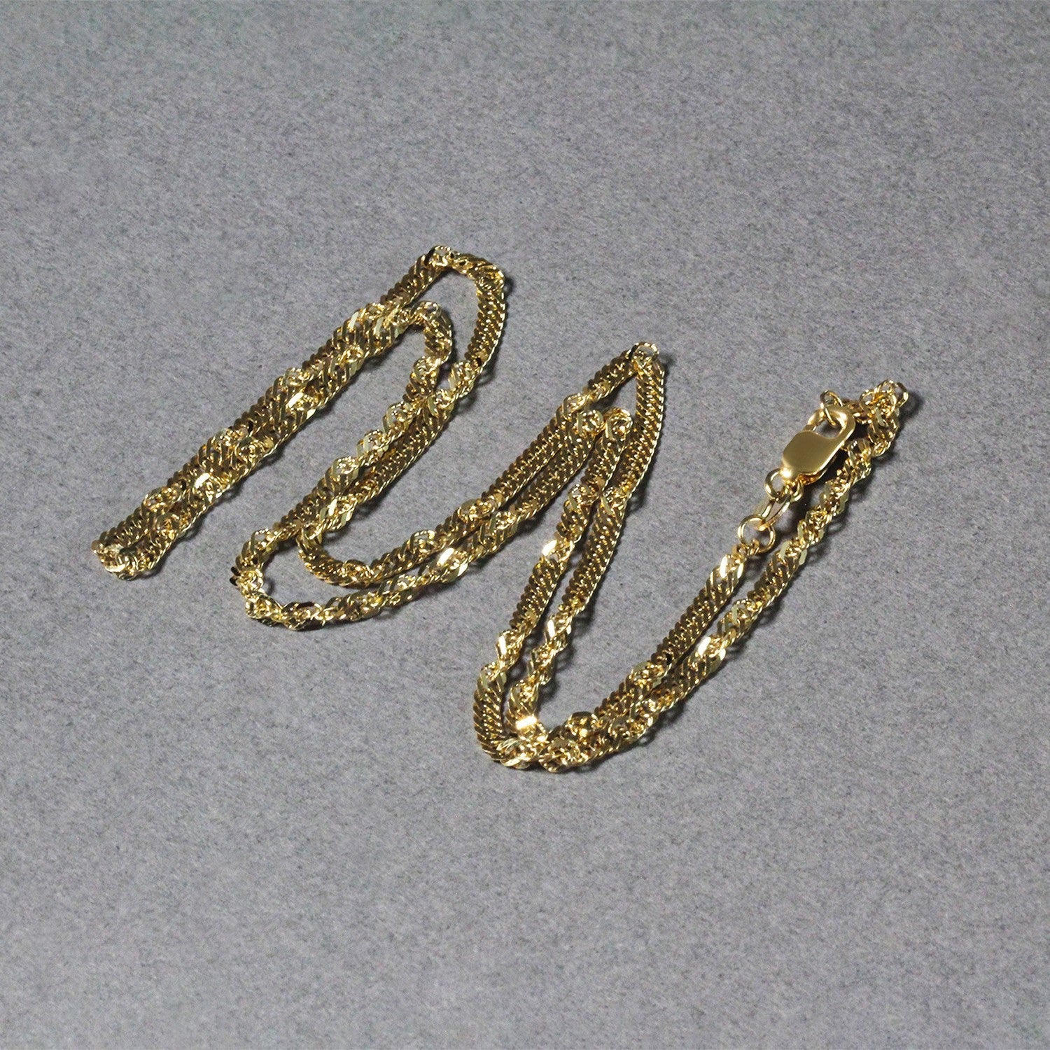 2.1mm 14k Yellow Gold Singapore Chain by Bids.com