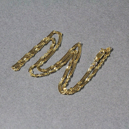 2.1mm 14k Yellow Gold Singapore Chain by Bids.com