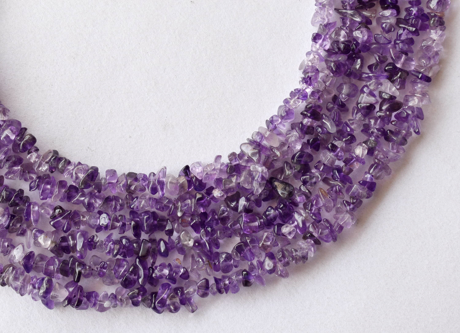 Uncut Raw Amethyst Crystal Chip Beads for Necklace (Insight and Inspiration)  DestGlow