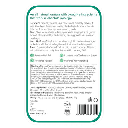 Wellbeing Nutrition Melts Healthy Hair &amp; Hair Fall Control Strips Combo