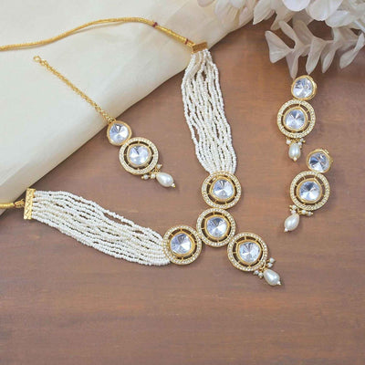 Joban Fashion Copper Polki Pearl Choker