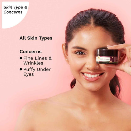 Pilgrim Red Vine Under Eye Cream with Retinol &amp; Vitamin C For Dark Circles, Wrinkles, &amp; Puffy Eyes