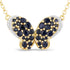 3.83 Carat Genuine Blue Sapphire and White Zircon .925 Sterling Silver Pendant by Bids.com