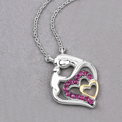 0.28 Carat Genuine Ruby .925 Sterling Silver Pendant by Bids.com