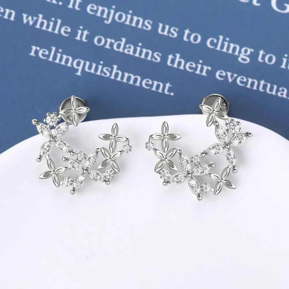 925 Sterling Silver Sparkala™ Lucky Clover Earrings