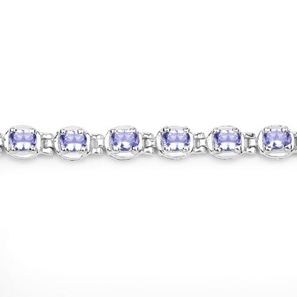 4.59 Carat Genuine Tanzanite .925 Sterling Silver Bracelet  DestGlow
