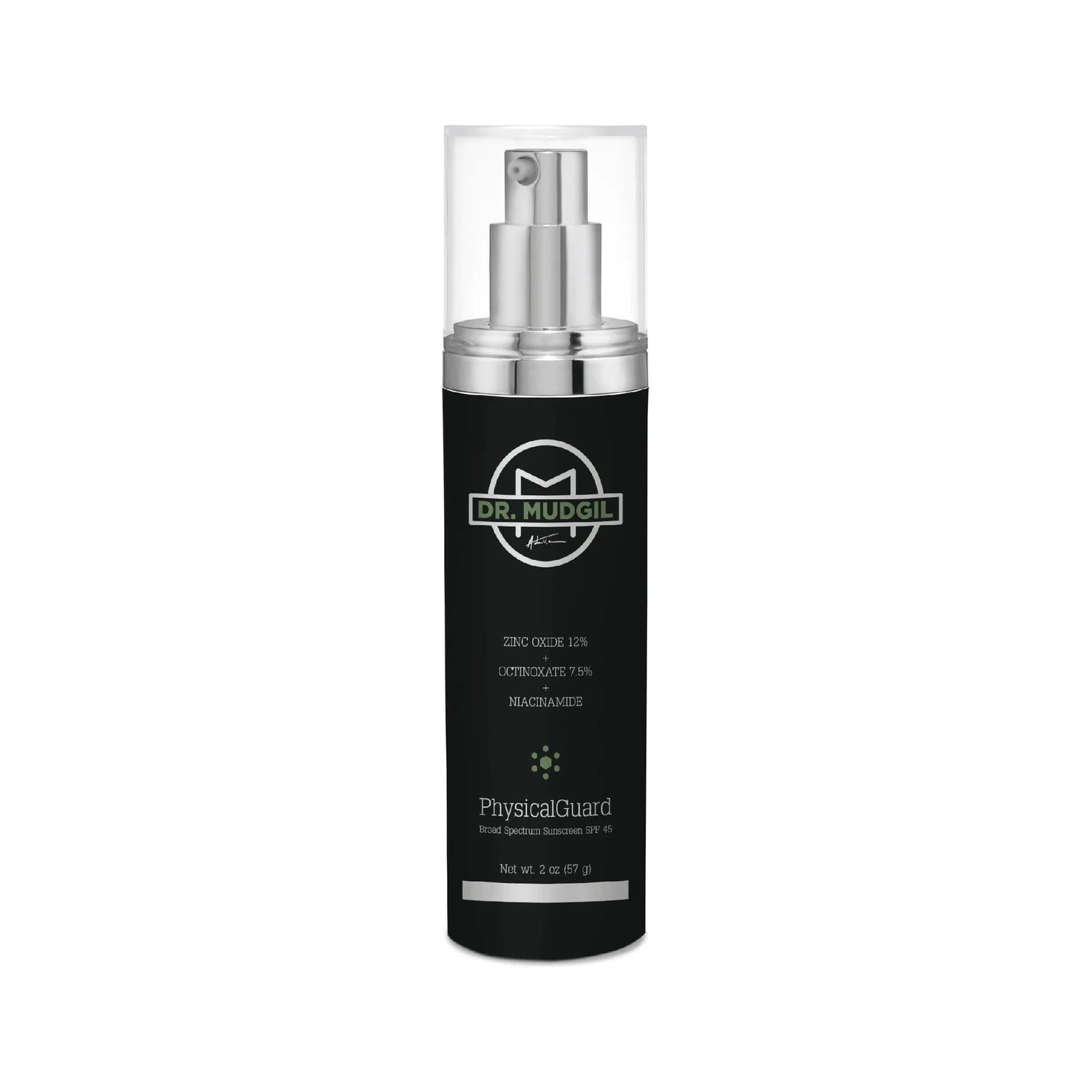 Wholly Kaw Dr. Mudgil PhysicalGuard with Zinc Oxide 12.0% Octinoxate 7.5% Medical Grade Dermatologist Approved SPF 45 SunScreen 57g by Pasteur Pharmacy