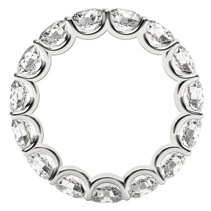 Round Cut Lab Grown Diamond Eternity Ring in 14k White Gold (5 cttw FG/VS2) by Bids.com