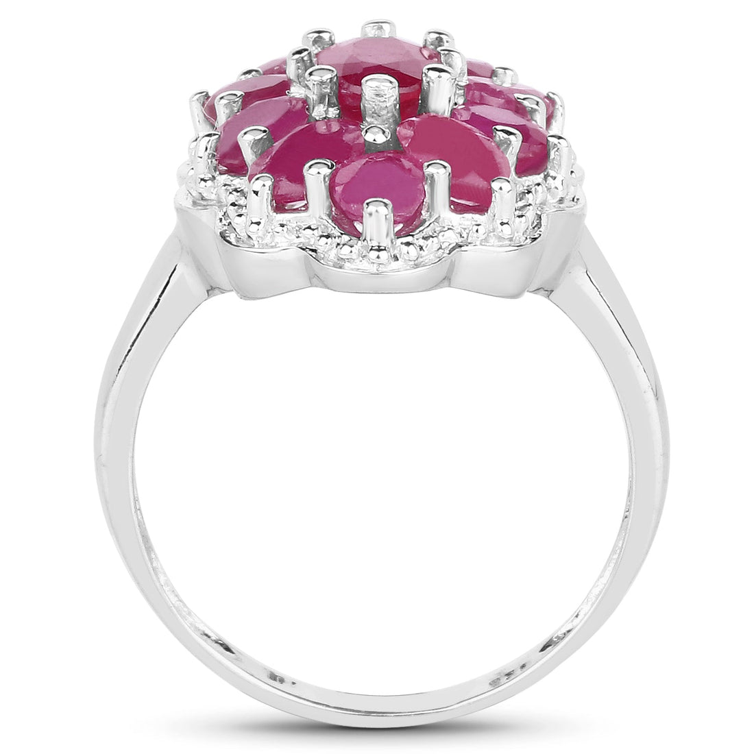 3.05 Carat Glass Filled Ruby .925 Sterling Silver Ring by Bids.com