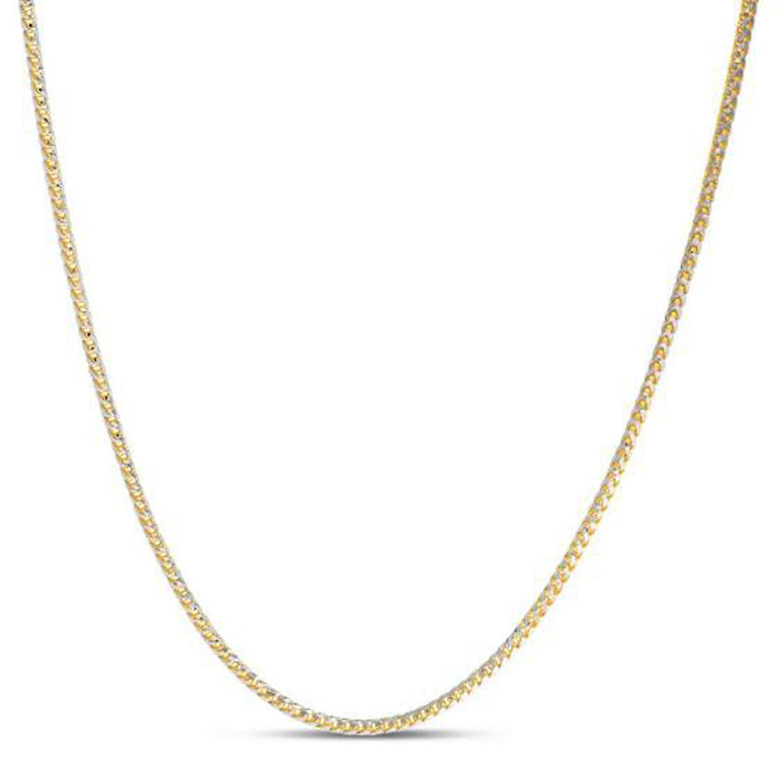 14k Yellow Gold Round Pave Franco Chain (2.30 mm) by Bids.com