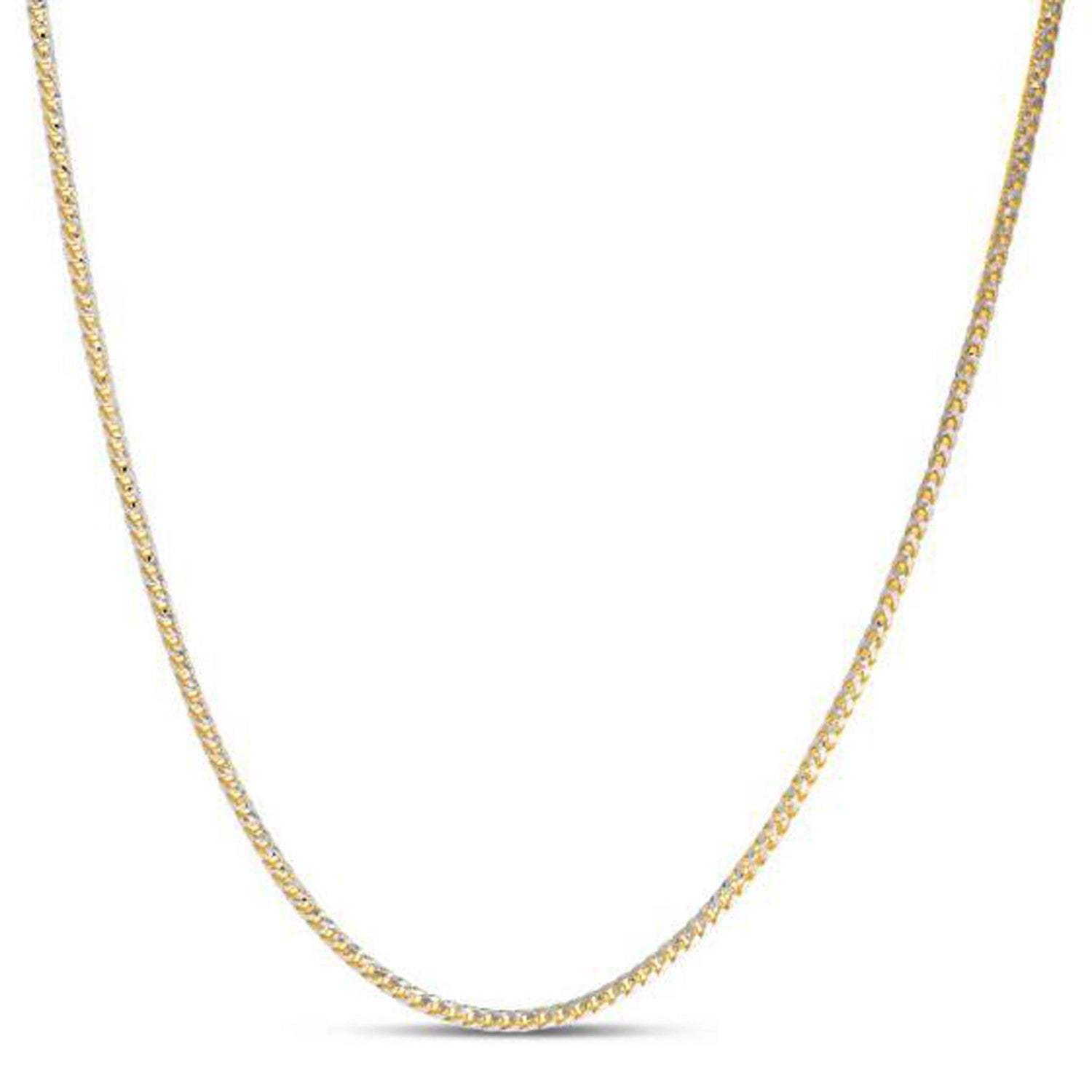 14k Yellow Gold Round Pave Franco Chain (2.30 mm) by Bids.com