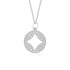 14k White Gold Diamond Studded Circle Pendant with Cut-out (1/3 cttw) by Bids.com