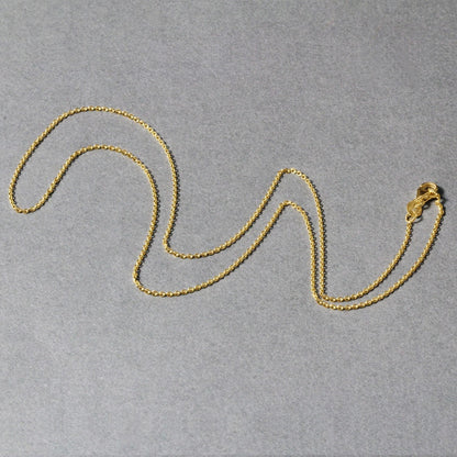 14k Yellow Gold Round Cable Link Chain 1.1mm  DestGlow