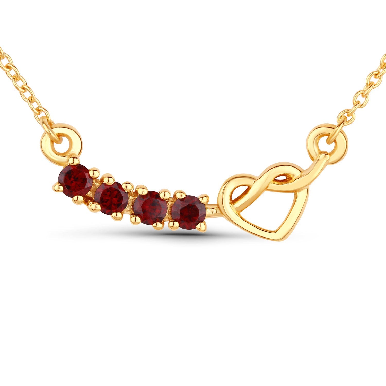 0.32 Carat Genuine Garnet .925 Sterling Silver Necklace by Bids.com