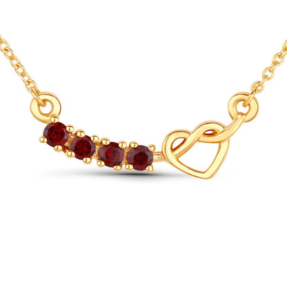 0.32 Carat Genuine Garnet .925 Sterling Silver Necklace by Bids.com