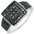 0.77 Carat Genuine Black Diamond .925 Sterling Silver Ring by Bids.com