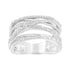 .925 Sterling Silver 1/4 Cttw Prong Set Round-Cut Diamond Bypass Ring (I-J Color, I1-I2 Clarity) - Size 7  DestGlow