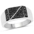 0.35 Carat Genuine Black Diamond .925 Sterling Silver Ring by Bids.com