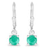 0.92 Carat Genuine Emerald .925 Sterling Silver Earrings by Bids.com