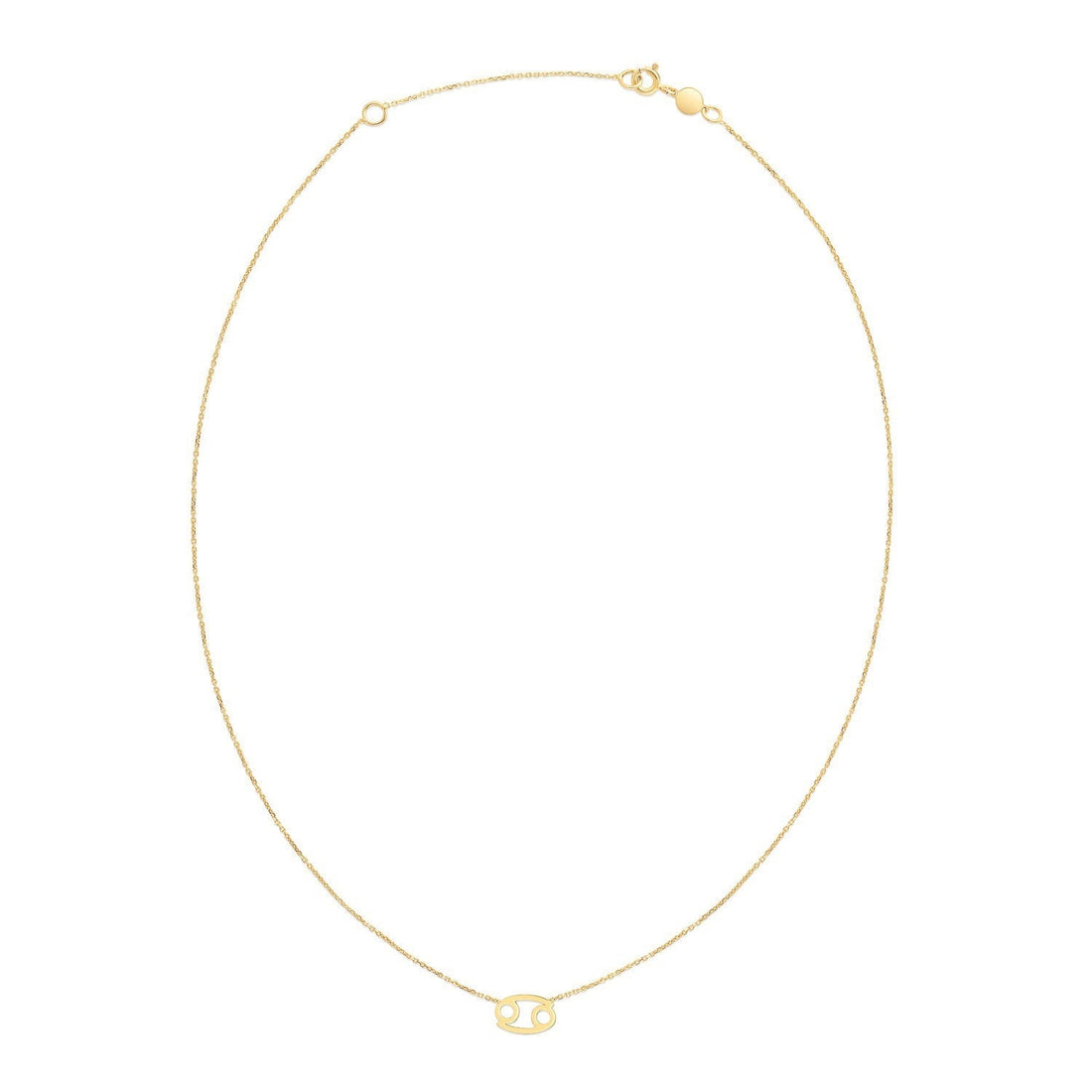 14K Yellow Gold Cancer Necklace  DestGlow