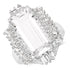 9.77 Carat Genuine Crystal Quartz & White Topaz .925 Sterling Silver Ring by Bids.com