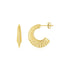 14K Yellow Gold Graduated Scalloped Pointed Half Hoops by Bids.com