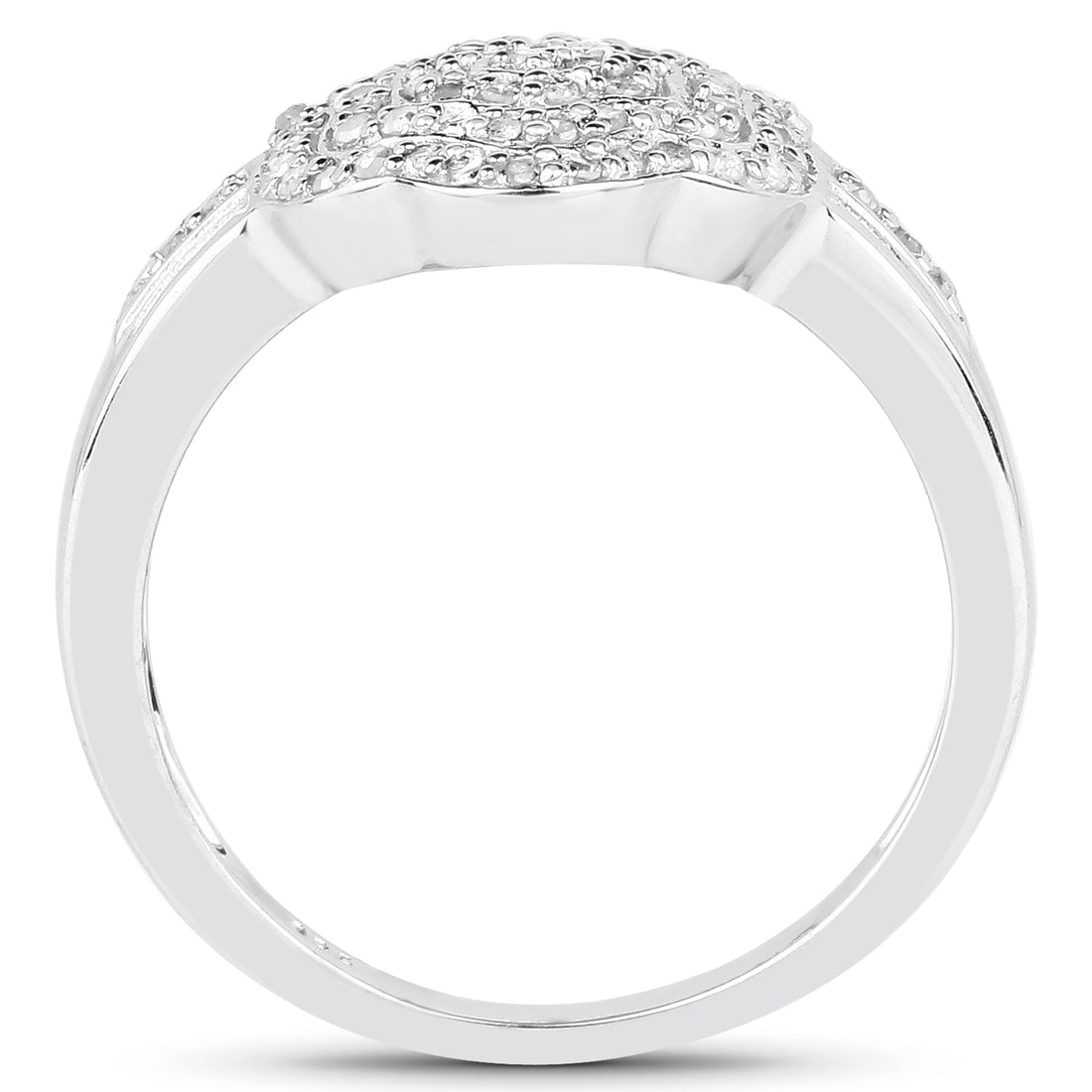 14K Yellow Gold Plated 0.29 Carat Genuine White Diamond .925 Sterling Silver Ring by Bids.com
