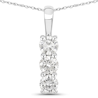 0.75 Carat Genuine Lab Grown Diamond 14K White Gold Pendant by Bids.com