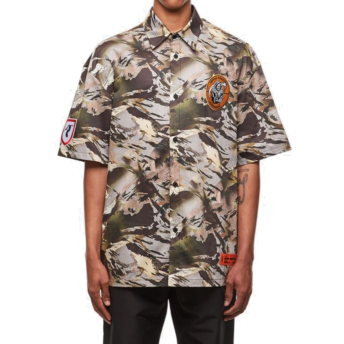Heron Preston Camouflage Popline Shirt Men by Luosophy