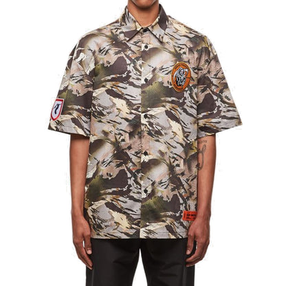 Heron Preston Camouflage Popline Shirt Men by Luosophy