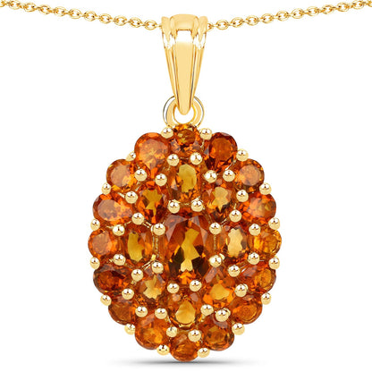4.08 Carat Genuine Citrine .925 Sterling Silver Pendant by Bids.com