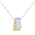 14KT White Gold Diamond Box Pendant Necklace (1 cttw, H-I Color, SI2-I1 Clarity) by Bids.com