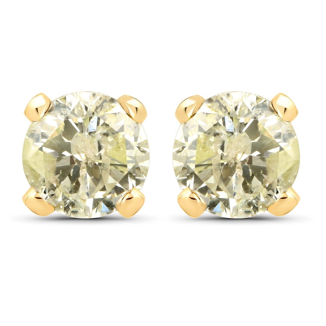 1.02 Carat Genuine LB Diamond 14K Yellow Gold Earrings by Bids.com