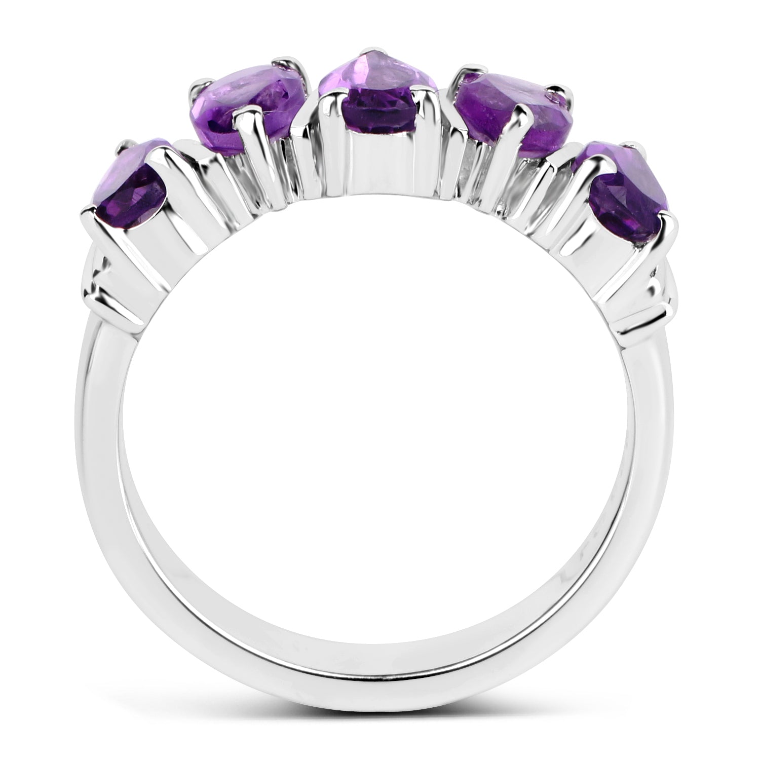1.85 Carat Genuine Amethyst .925 Sterling Silver Ring by Bids.com