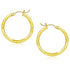 10k Yellow Gold Diamond Cut Hoop Earrings (25mm)  DestGlow