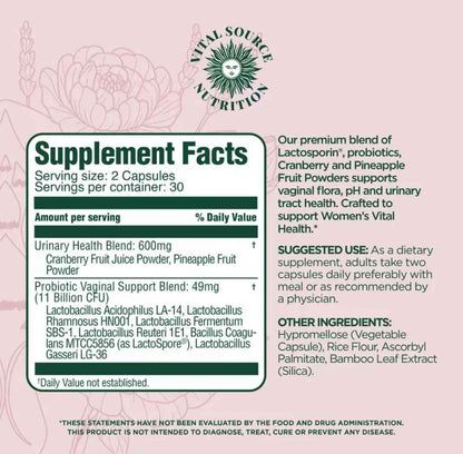 Feminine Balance Capsules -ViXi-Vital Source Nutrition