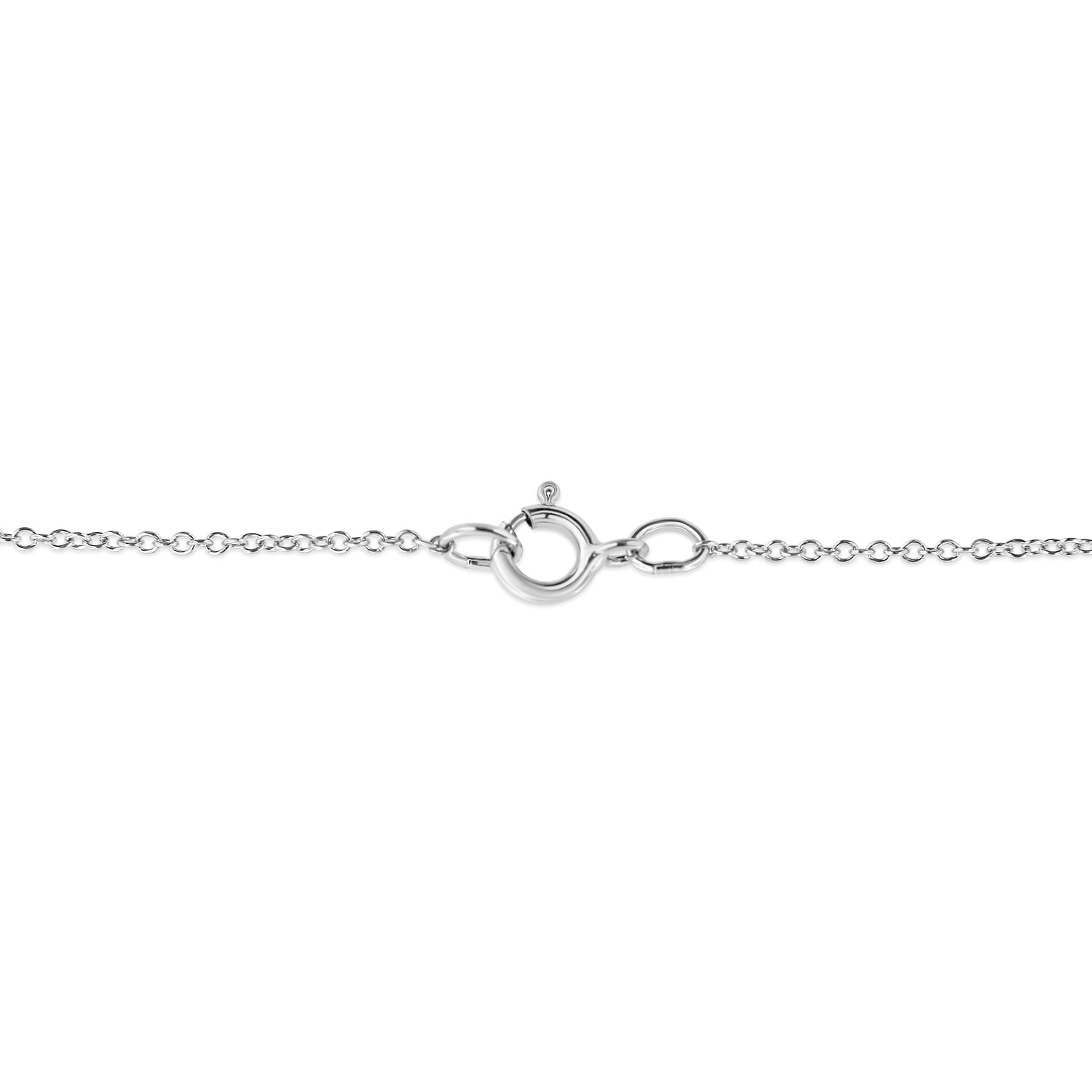.925 Sterling Silver Pave-Set Diamond Accent Double Curve 18" Pendant Necklace (I-J Color, I1-I2 Clarity)  DestGlow